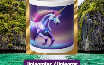 Taza Decorada Unicornios, Taza Jumbo Mug 20oz, Unicorn with 3d Colors, Cups Unicorn